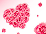 粉色玫瑰花爱心图片素材