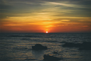 海上夕阳落日风景图片