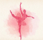 芭蕾舞女孩矢量插画