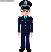 卡通警察插画图片素材