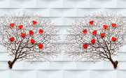 抽象树背景墙图片素材