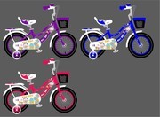 手绘儿童自行车插画图片下载
