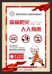 森林防火宣传海报