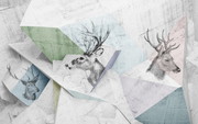 抽象麋鹿壁纸装饰画图片