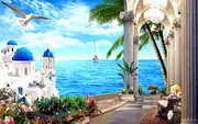 爱琴海风景壁画图片
