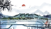 中国风山水水墨画装饰图片素材