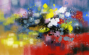 现代抽象斑斓色彩装饰画