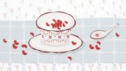 红豆粥美食插画图片