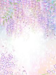 彩绘夏季花藤唯美背景图片