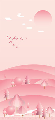粉色浪漫森林背景图片