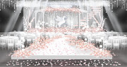 白色婚礼舞台效果图图片