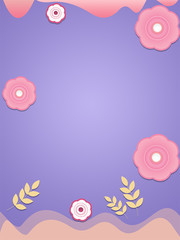 紫色小清新花朵背景设计