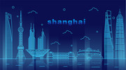 夜光城市上海地标建筑图片