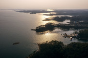 南湾湖日落风光图片