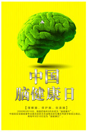 中国脑健康日海报图片