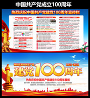庆祝建党100周年宣传展板