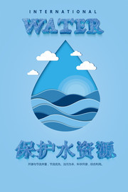 保护水资源宣传海报图片下载