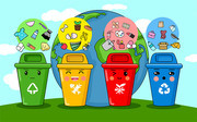 手繪環保垃圾分類公益海報