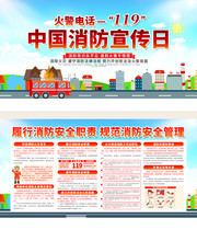 中国消防宣传日宣传栏