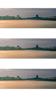 宽幅雾漫浉河摄影图