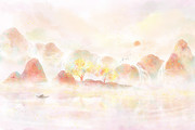水彩风秋季背景图片素材