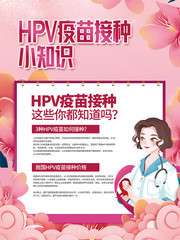 HPV疫苗接种须知公益海报