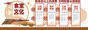中国风食堂文化墙微浮雕展板