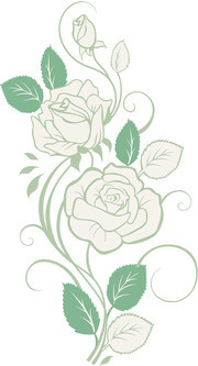 手绘玫瑰花纹矢量素材