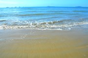 沙灘海浪風景圖片素材