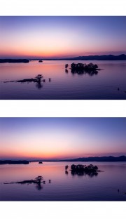 暮色湖面景观图片