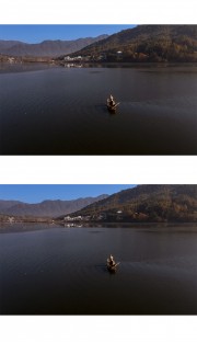 湖上打渔人图片