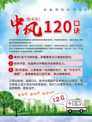 中风120健康科普海报图片