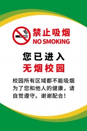 禁止吸烟无烟校园宣传展板下载