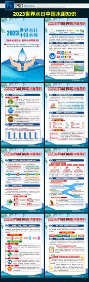 2023世界水日中国水周主题活动宣传图