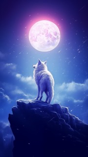 月光下的狼图片