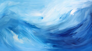 蓝色抽象油画背景