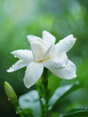 白色栀子花的高清图片