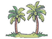 热带植物夏季元素棕榈树的图片