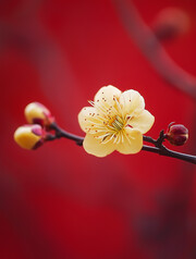 黄梅花图片背景