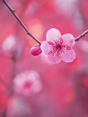 红梅花的图片素材