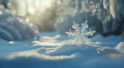 冬天雪地雪花背景