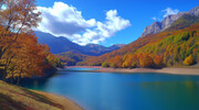 秋天山水风景图片素材