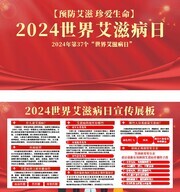 2024年世界艾滋病日宣传展板