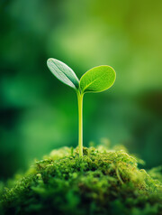 植物嫩芽特写图片