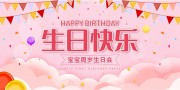 生日快乐宣传海报展板设计