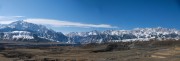 安集海大峡谷雪山全景风景图片素材