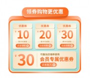 购物领券优惠券模板图片