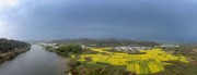 江南乡村田园风光油菜花海