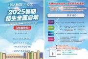蓝色暑期培训机构招生宣传单