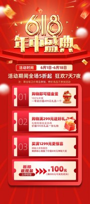 618年中盛典活动海报图片素材